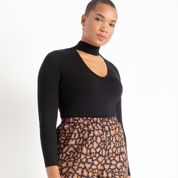 Eloquii Cutout Necklace Top 22/24 - Picture 2 of 3